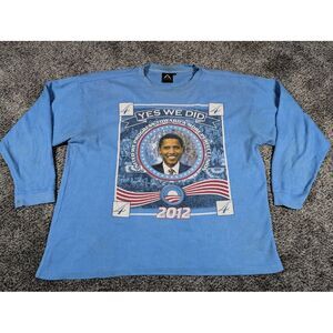 Obama Shirt Mens 2XL Blue Waffle Knit 2012 Keep The Dream Martin‎ Luther King